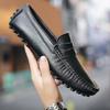 Fashion Male Leather Lazy Outdoor Shoes Male Walking Flats Men's Comfortable Soft Sole Loafers Men High Quality Slip-On Casual Shoes