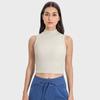 Original Fitness Yoga Wear Tops Women's Quick-Drying Slim Fit Fashion Tape Pilates Training Wear Turtleneck Sleeveless Vest