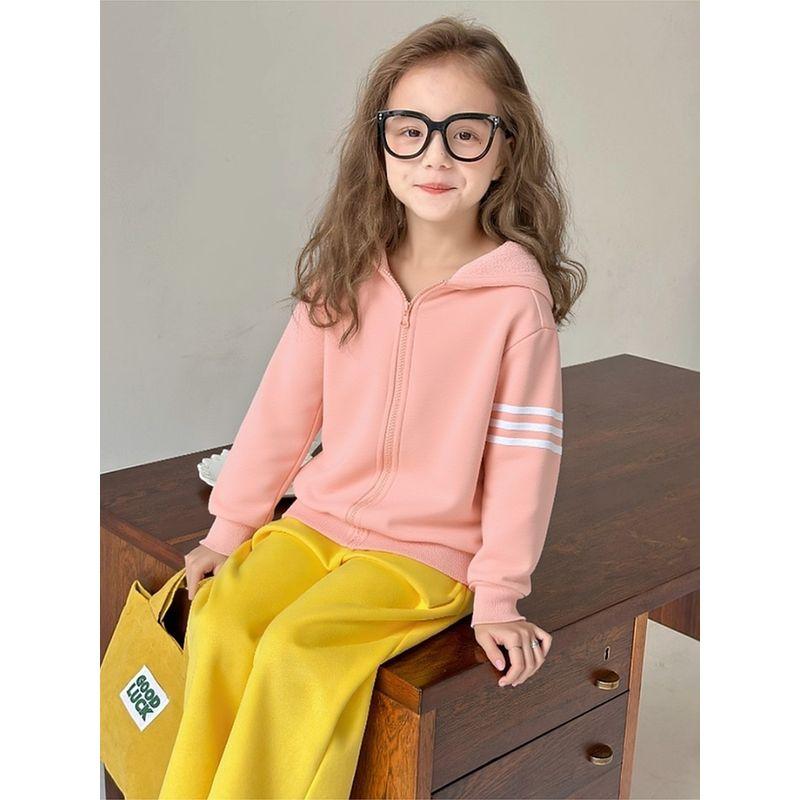 Brand Foreign Trade Autumn and Winter Baby Hooded Velvet Zip-up Shirt