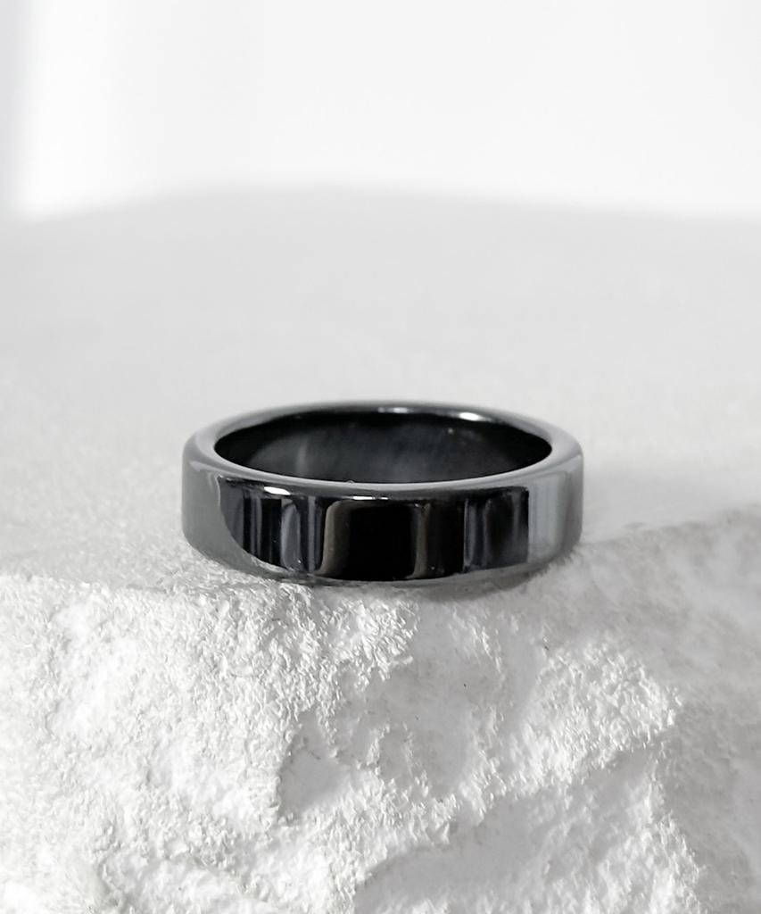 Blessed Bullet Hematite Black Ring