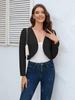Casual Workwear Women Ol Blazer Cropped Tops Summer Long Sleeve Versatile Solid Color Shawl Slim Lady Outwear Coats