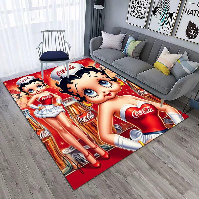 Christmas Gift Halloween Themed Cola Beverage Coca Cola Carpet Is Suitable for Living Room and Bedroom Doormats Office Balcony Decorative Carpet V26