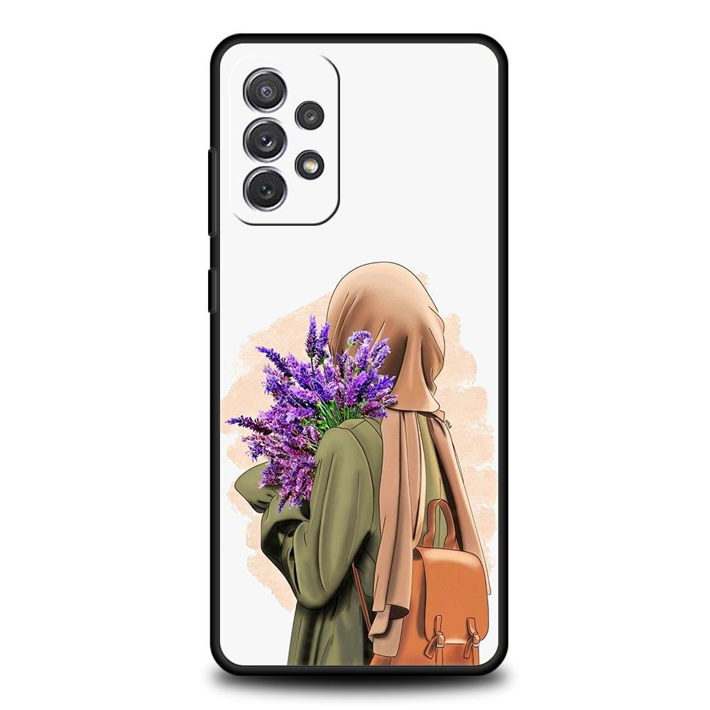 Phone Case For Samsung Galaxy A15 A13 A51 A71 A41 A31 A21S A03S A05 A35 A32 A55 A23 A25 A33 A53 A73 5G Muslim Arabic Girl Cover