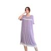 2021 Summer Lace Short Sleeve Loose Large Size Slim Dress - Women's Outdoor & Home Nightdress