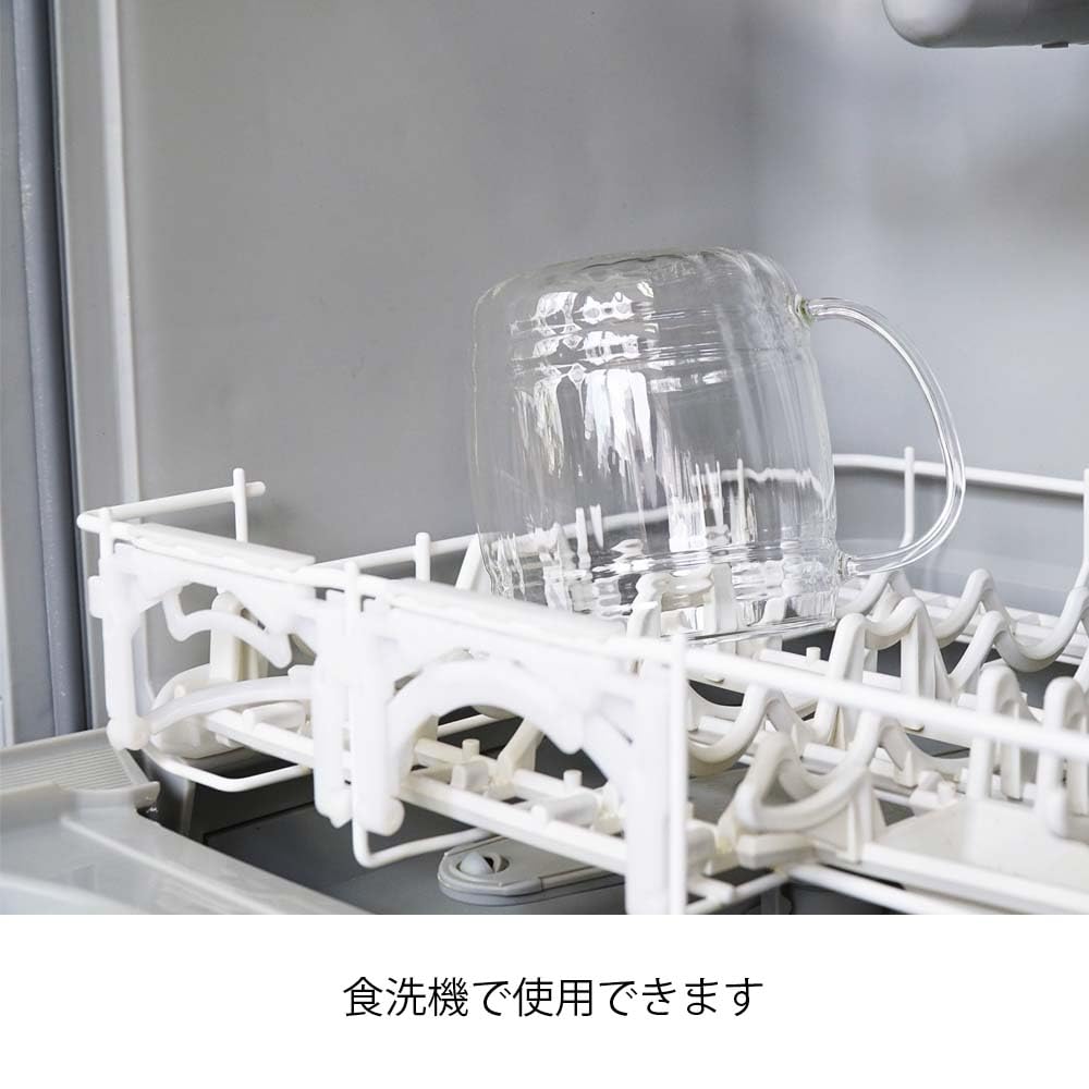 HARIO Glass Barrel 620mL Beer Glass Dishwasher and Microwave Made in Heat-Resistant Mug, Safe, Japan, HGB-620-M