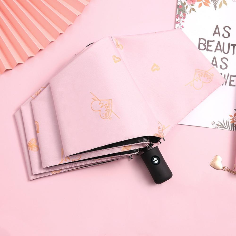 

Ветрозащитный автоматический зонт Защита от УФ-лучей Зонт от дождя Зонт двойного назначения Мероприятия на открытом воздухе розовый