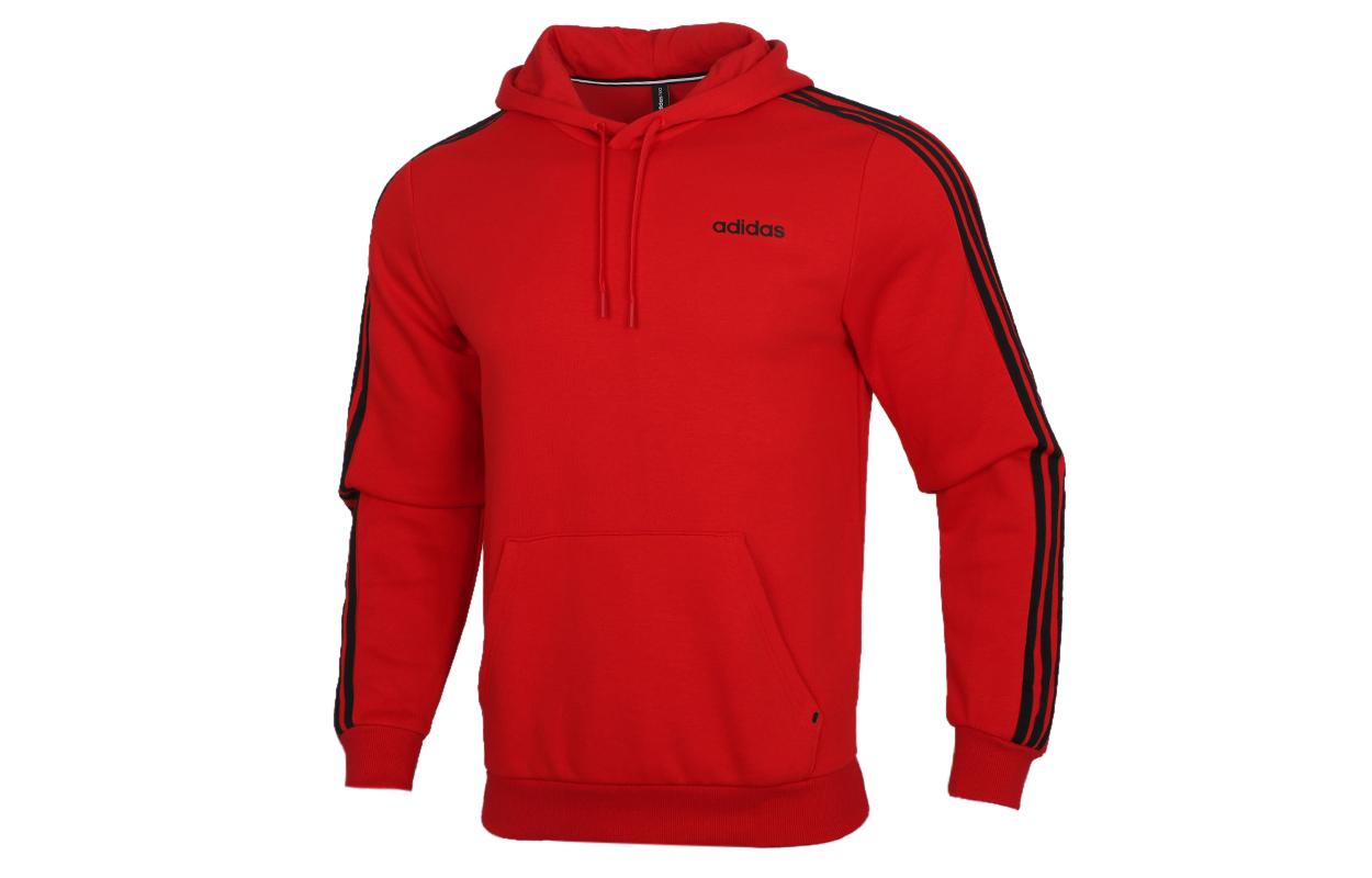 Мужские толстовки Adidas Neo Красные с капюшоном Средняя посадка Обычная GJ8910 XL