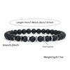 New 6mm Tiger Eyes Lava Stone Strand Bracelet For Men 6 Colors Available Hematite Meditation Healing Braslet Sports Accessories