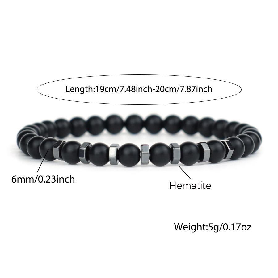 New 6mm Tiger Eyes Lava Stone Strand Bracelet For Men 6 Colors Available Hematite Meditation Healing Braslet Sports Accessories