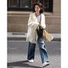 Women's Hooded Mid-length Wool Blend Coat