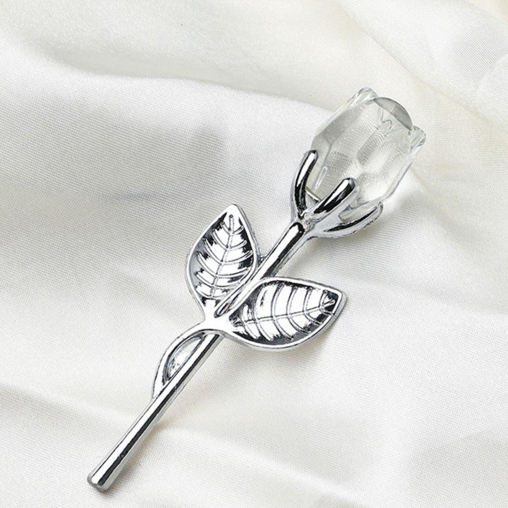 Party Valentines Day Gift Artificial Flower Imitation Flower Rose Artwork Crystal Rose Flower