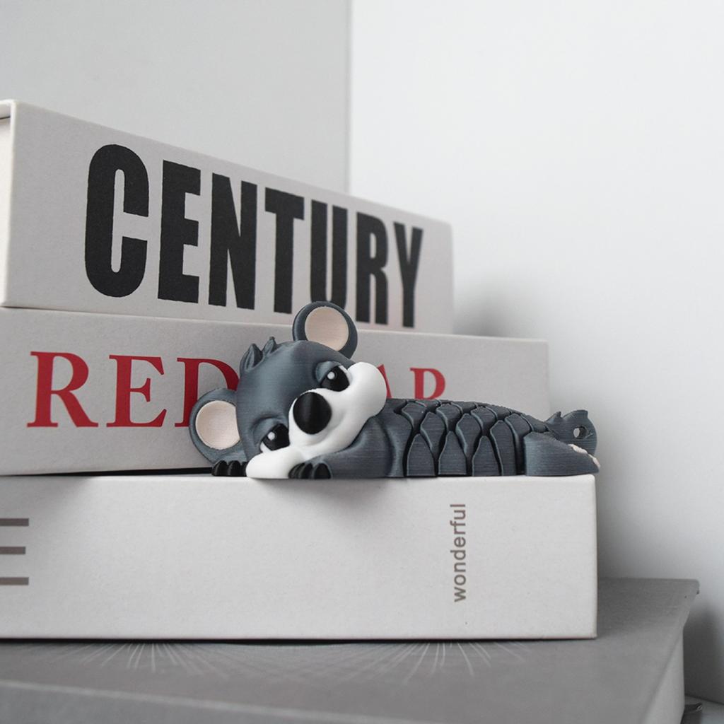 Simulation Cute Koala Toy Statue Cartoon Animal Desktop Decoration 3D Printing Toy Joints Movable Stress Relief Toy Holiday Gift
