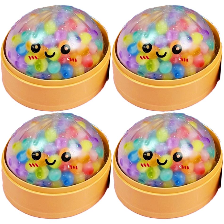 Pallina antistress a forma di raviolo arcobaleno, rimbalzo lento, morbida da schiacciare, giocattolo antistress, decorazione per scrivania da ufficio, regalo di compleanno per bambini/adulti