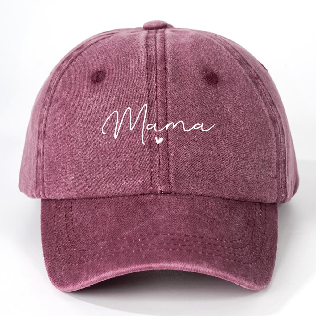 New Printed Heart-shaped Letters "mama" Are Fashionable and Versatile Baseball Caps That Are Suitable for Daily Outdoor Casual W