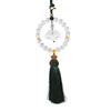 Glass Lotus Rear View Mirror Hanging Car Charm Pendant Decorative Accessories for Car Home Bedroom Office Blessing