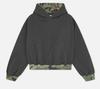 Y2k Vintage Two-in-one Leopard Print Hoodie Women Contrast Full Sleeved Dropped Shoulder Loose Hooded Sweatshirt Winter Hoodies