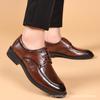 New Designer Men Dress Shoes Fashion Genuine Leather Business Casual Shoes Cool Lace-up Derby Shoes