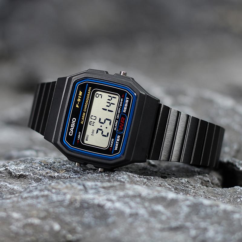 CASIO Unisex Black Watch F-91W-1-