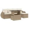 VidaXL Salon de jardin avec coussins 6 pcs beige résine tressée 3268498