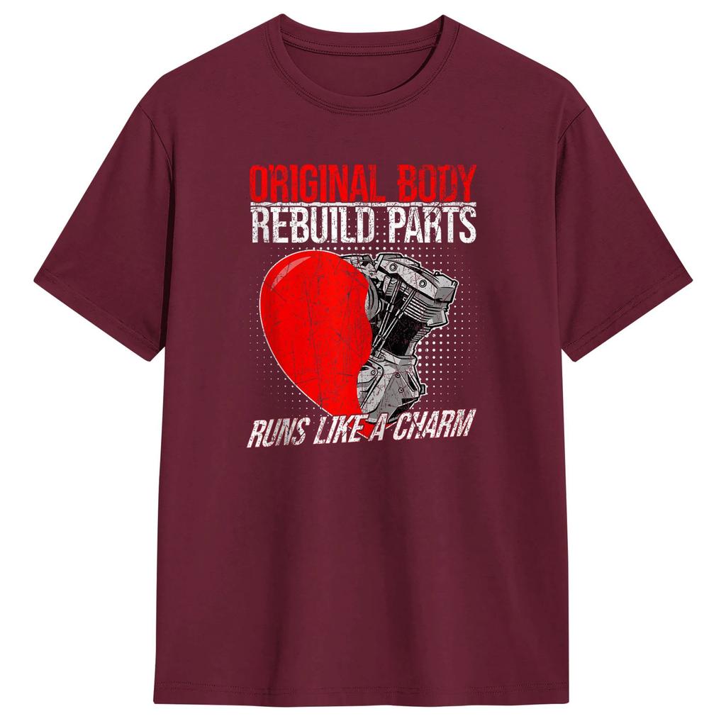 Original Body Rebuild Parts Open Heart Surgery Survivor TShirt Summer TShirts Cotton O Neck 6XL Top Tees ShortSleeve Tshirt