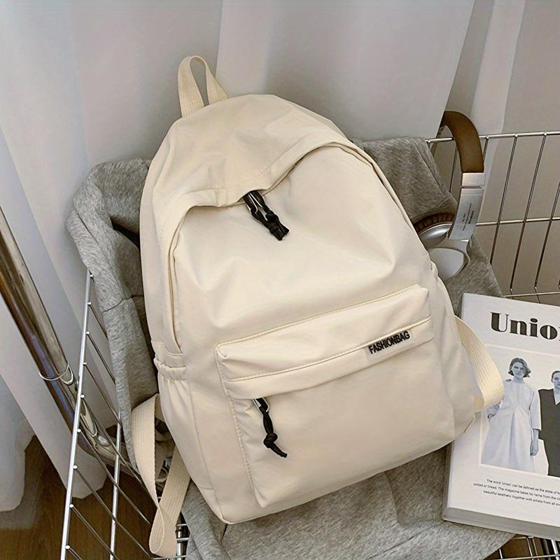 

1 шт. Женские наборы сумок Повседневные рюкзаки Прочная нейлоновая сумка Женский модный рюкзак Повседневный Большой вместимости Для студентов белый