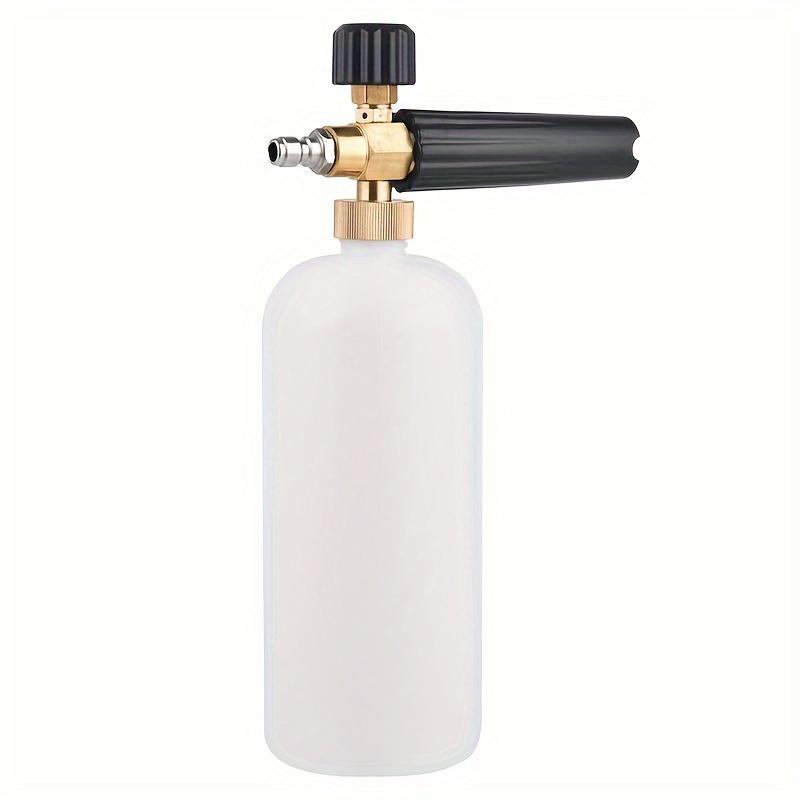 1/4 Quick Connect Foam Gun, Adjustable Nozzle & Foam Bottle for High-Pressure Car Washing
