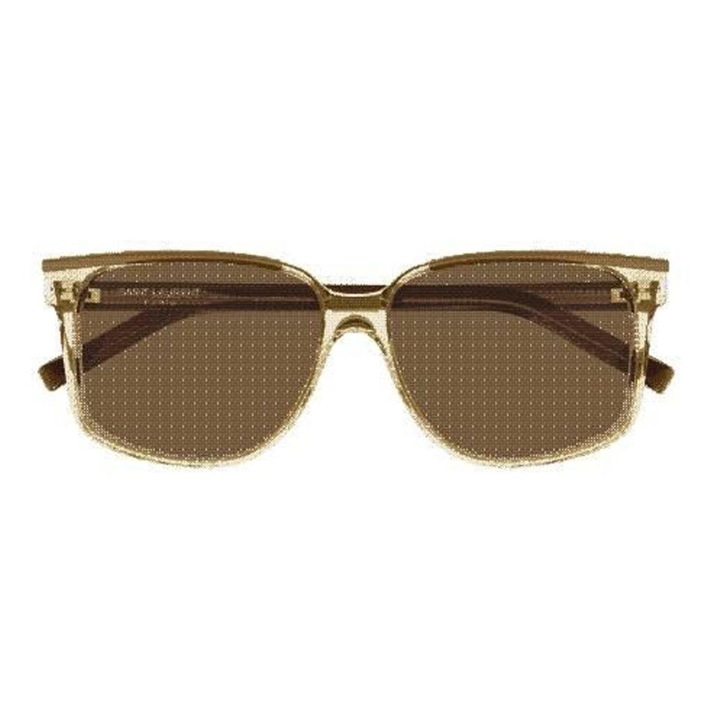 Saint Laurent Sunglasses Sun Protection Board Frame Irregular Style Women Sunglasses Khaki SL599002BROWNBROWNBROWN