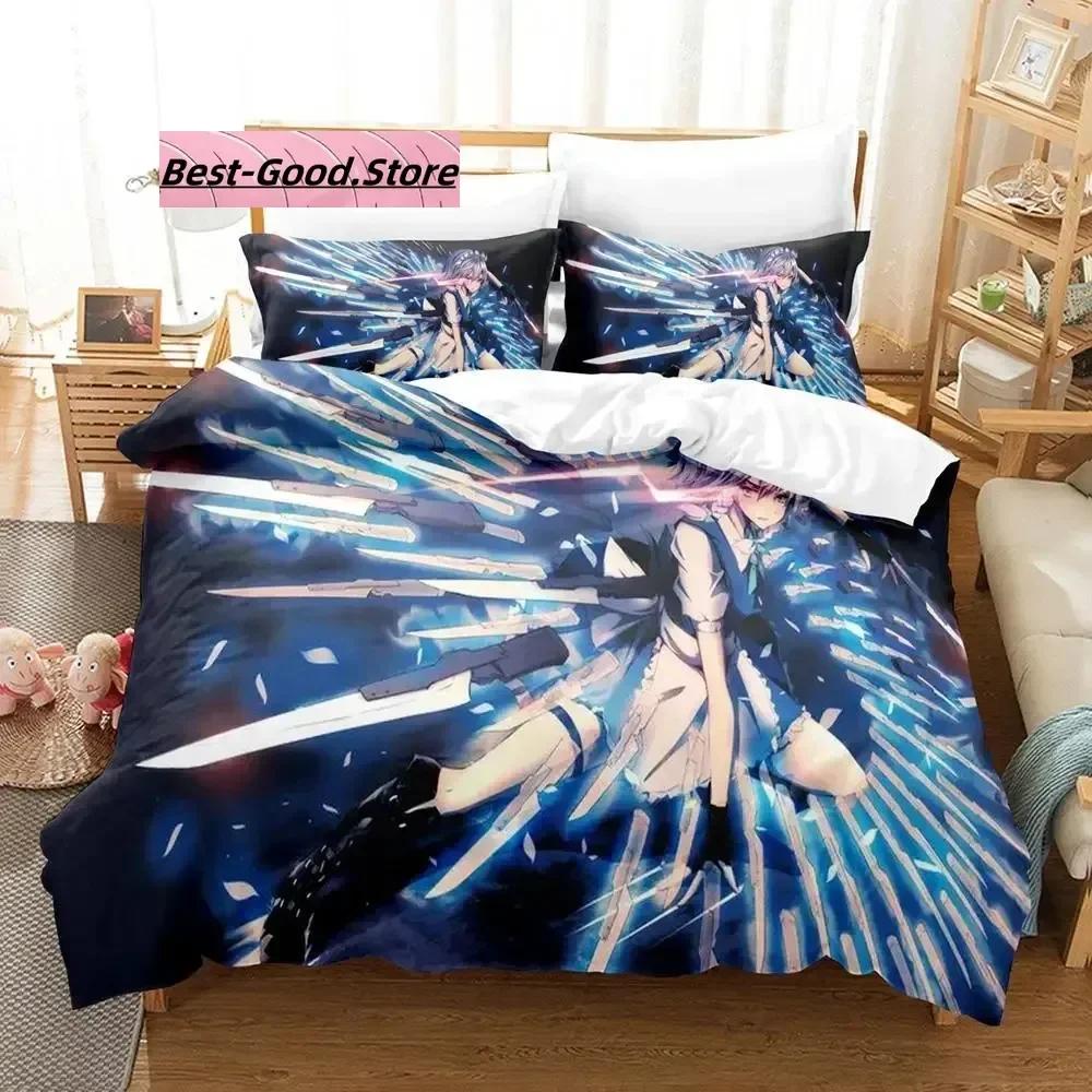 Touhou Project Bedding Set Single Twin Full Queen King Size Bed Set Aldult Kid Bedroom Duvetcover Sets 3D Print  Kawaii