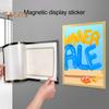 A5/A6 Magnetic Sign Holder Wall Mounted Self-Adhesive Photo Display Frame Transparent PVC Picture Document Paper Poster Artwork Painting Holder