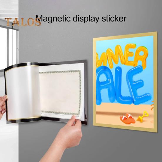 A5/A6 Magnetic Sign Holder Wall Mounted Self-Adhesive Photo Display Frame Transparent PVC Picture Document Paper Poster Artwork Painting Holder