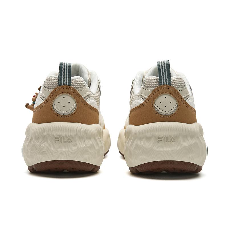FILA MUFFIN Cushioning Abrasion Resistant Lightweight Low top Casual Shoes Women's White Brown F12W611132FGA