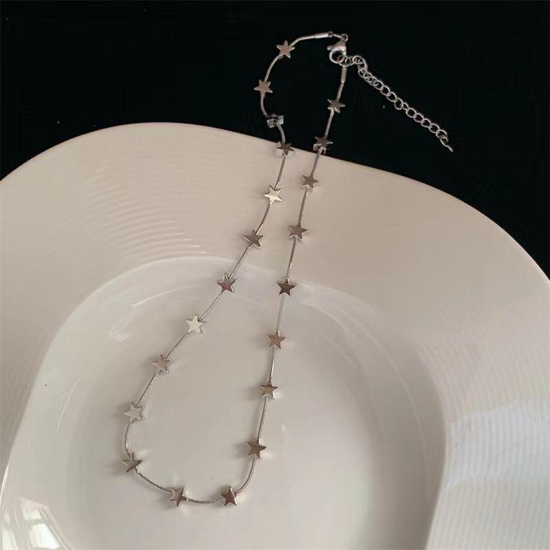 True Love Star-Matching Necklace: Double-Layered Chain for Women—Sweet & Cool High-End Clavicle Jewelry