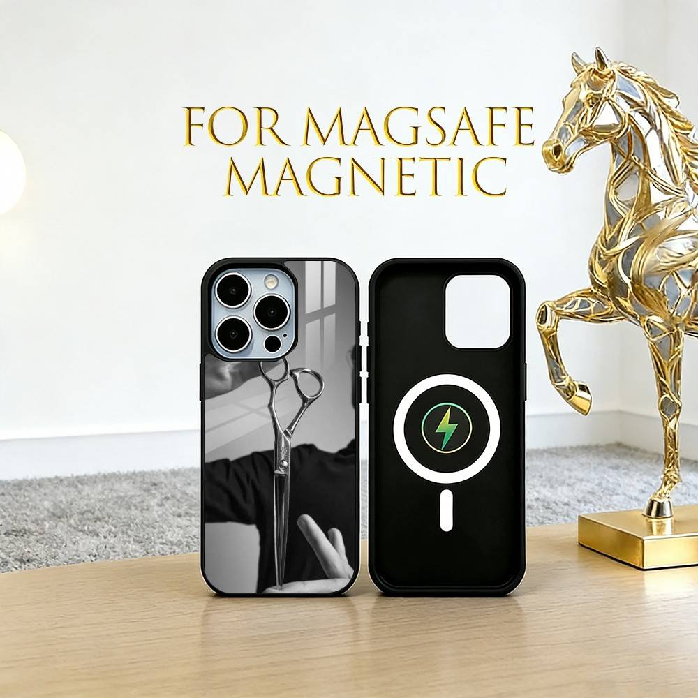 Barber Shop Hair Stylist Salon Phone Case For iPhone17,16,15,14,13,12,11 Plus,Pro Magnetic with Magsafe Wireless Charging