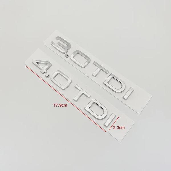 

3D буквы ABS 2.0TDI 2.5TDI 3.0TDI 35TDI 40TDI 45TDI 50TDI эмблема для Au-di A1 A3 A4 A5 A6 A7 A8 Q2 Q3 Q5 Q7 наклейка на багажник автомобиля 30TDISilver серебряный