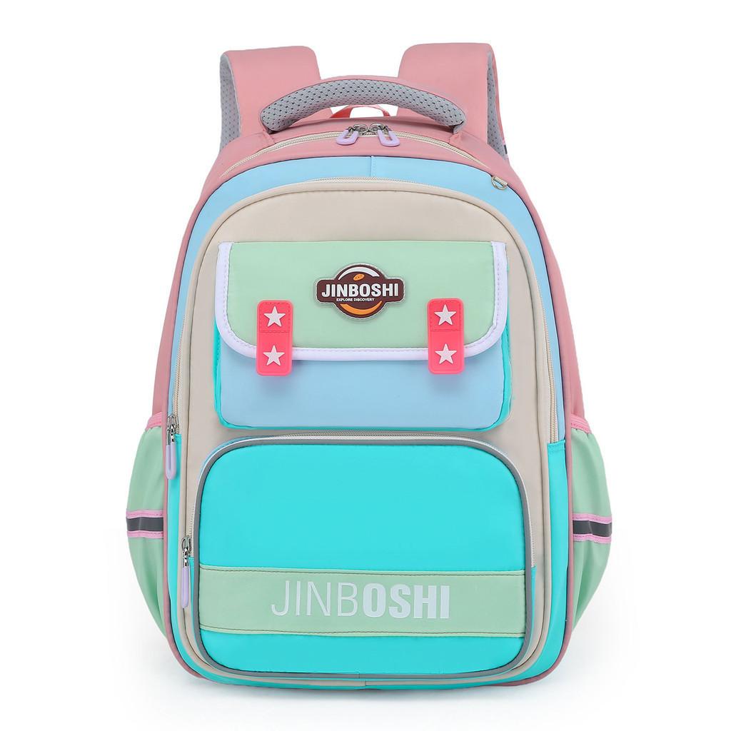 Милый и практичный детский рюкзак, разноцветный, с буквенным узором, нейлоновый материал Blue