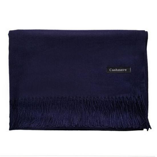 2025 Autumn/Winter Solid Color Imitation Cashmere Mid-Length Warm Tassel Scarf - Japanese & Korean Sweet Fashion