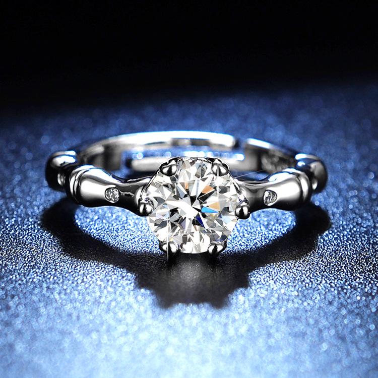 Ring Female Simulation Moissanite One Carat Childhood Sweetheart Ring