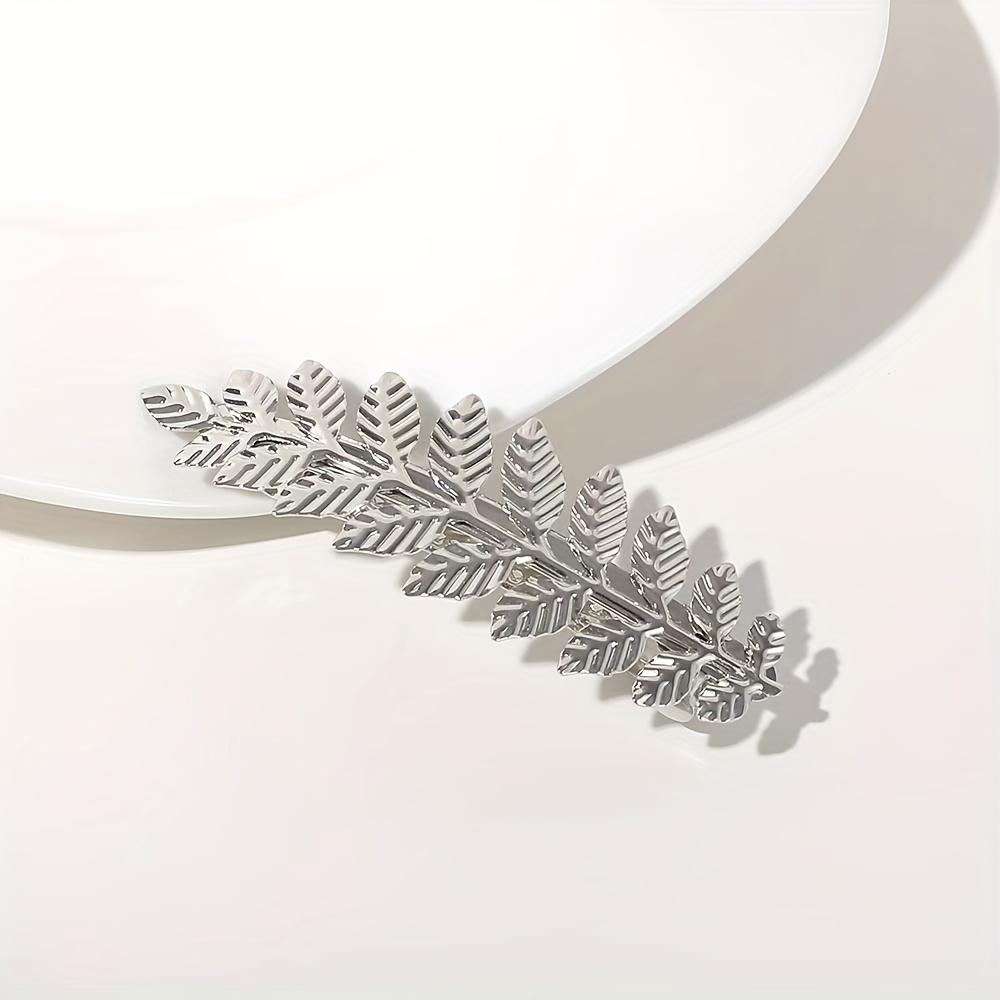 Alloy Leaf Hair Clips, Minimalist Sweet Style Spring Hairpins,Fashionable Hair Accessories for Daily Wear and Casual Gatherings