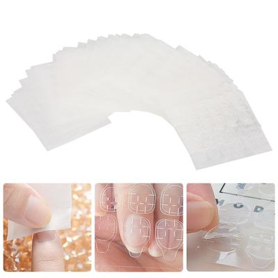 50pcs Transparent Fake Nail Adhesive Tabs Home & Travel Portable Nail Use