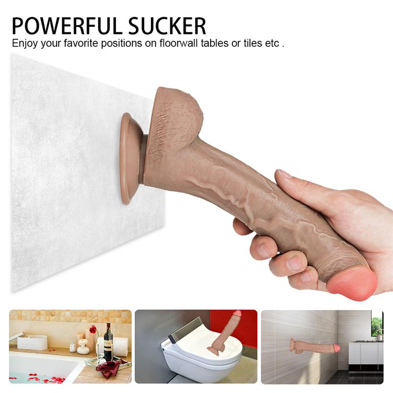 Manual Super Soft Liquid Silicone Dildo Female Products Masturbation Device Sex Toys Simulation Dildo