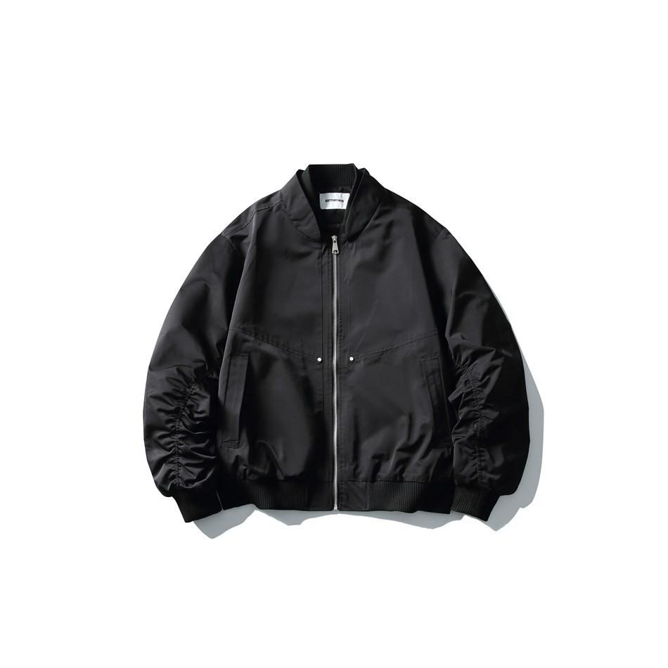 ButterTiger Men's Loose Fit Patchwork Stand Collar Jacket