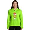 Women's Stand-up Collar Long-sleeved Pullover Top, Christmas Print Sports Top