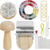 Ovo para Remendar, Mini Tear para Remendar, Conjunto de Ferramentas de Tecelagem com Ovo para Remendar com Kit de Mini Tear com 14 Agulhas de Olho Grande 50 Cores de Linha para Remendar para DI
