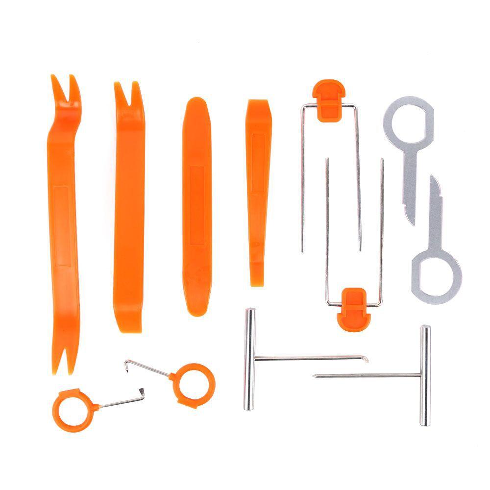 12PCS/SET Car Hand Tool Car Audio Disassembly Tool Plastic Pry Bar Door Panel Disassembly Pry Panel Interior Clip Rocker Crowbar