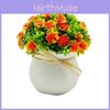 Artificial Chrysanthemum Indicum Hemisphere Potted Plant With Plastic Material For Home Decor