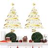 Holiday Window Clings PVC Golden Christmas Tree Electrostatic Door Clings Indoor Holiday Glass Decals Decorations for Bathrooms