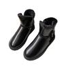 Source 2025 Snow Boots Women's 2025 New Winter Plush Cotton Shoes Leather Surface Waterproof Short Boots Women's