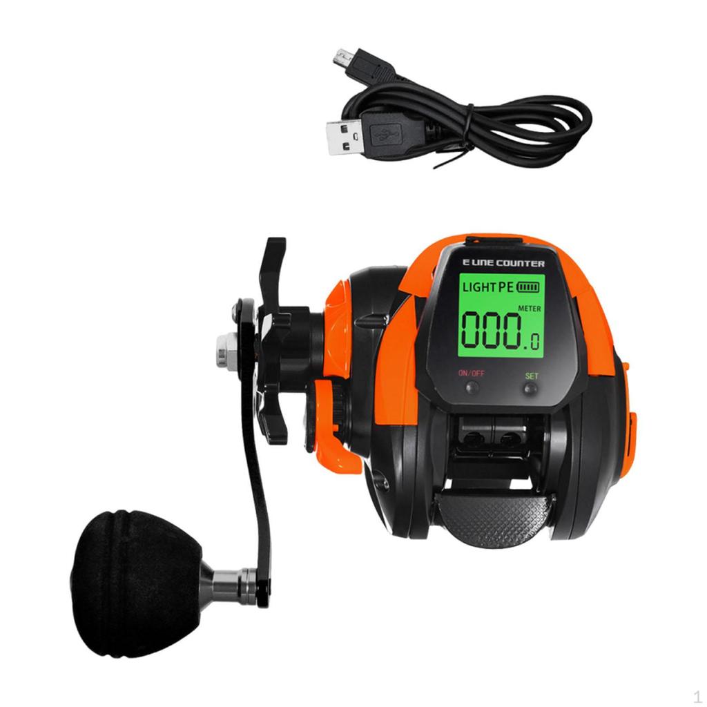 7.2:1 Elektronisk fiskerulle, Smart Lättviktig, Vattentät, USB-uppladdningsbar.