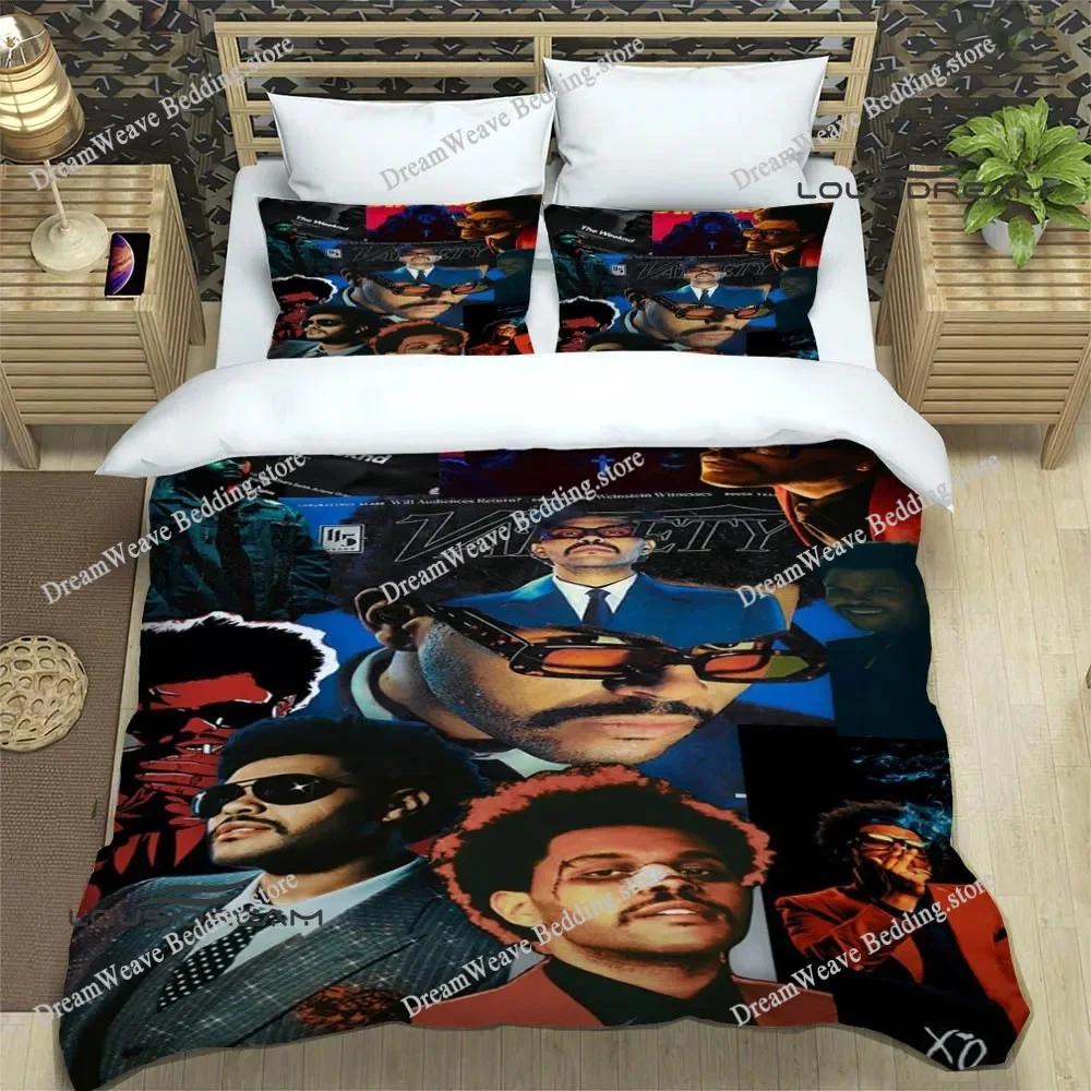 3D Print Singer The Weeknd Bedding Set Duvet Cover Bed Set Quilt Cover Pillowcase Comforter King Queen Size Boys Adult963963
