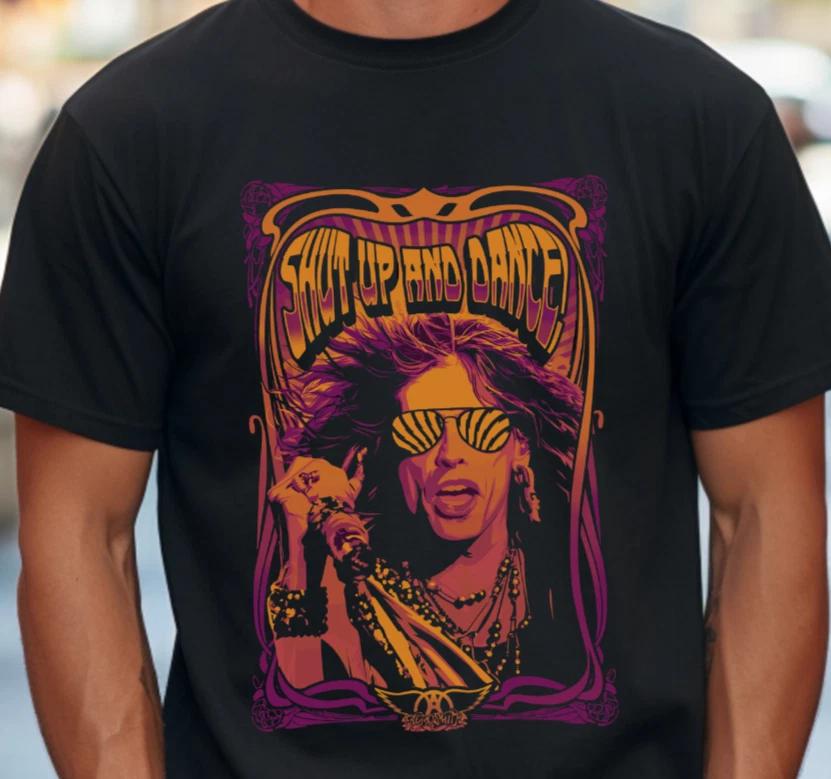 

Aerosmith Shut Up And Dance T-Shirt Rock Band Vintage Black Comfort Colors Tee S